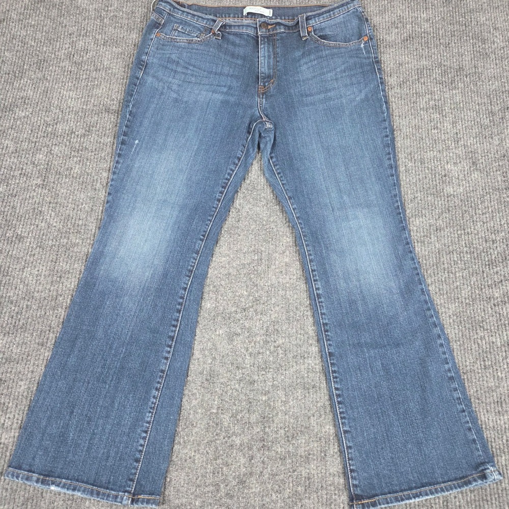 Levis 515 Boot Cut Jeans Womens 16 S/C Medium Wash Blue Flap Pocket‎ Denim